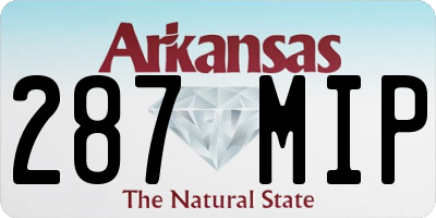 AR license plate 287MIP