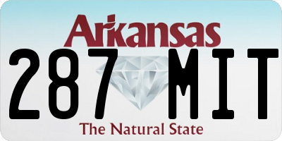 AR license plate 287MIT
