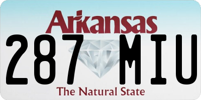 AR license plate 287MIU