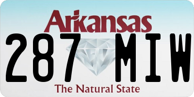 AR license plate 287MIW