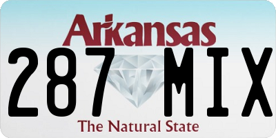 AR license plate 287MIX