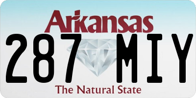 AR license plate 287MIY