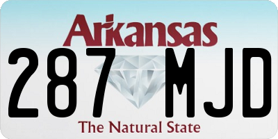 AR license plate 287MJD