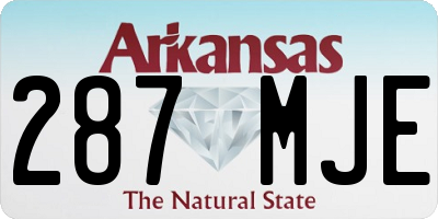 AR license plate 287MJE