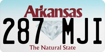 AR license plate 287MJI