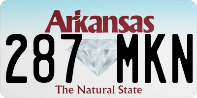 AR license plate 287MKN