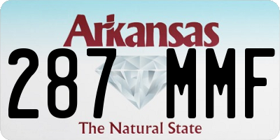 AR license plate 287MMF