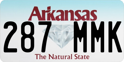 AR license plate 287MMK