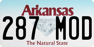 AR license plate 287MOD
