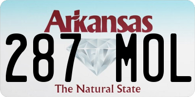 AR license plate 287MOL