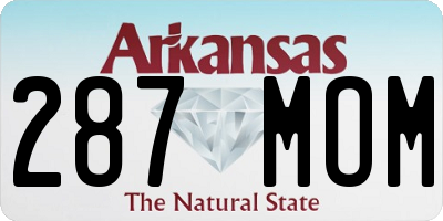 AR license plate 287MOM