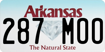 AR license plate 287MOO