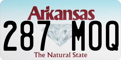 AR license plate 287MOQ