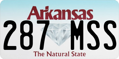 AR license plate 287MSS