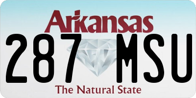 AR license plate 287MSU