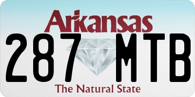 AR license plate 287MTB