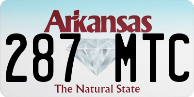 AR license plate 287MTC