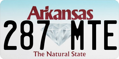 AR license plate 287MTE