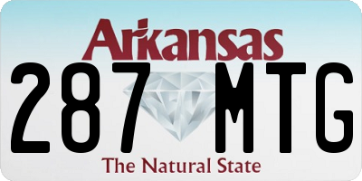 AR license plate 287MTG