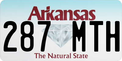 AR license plate 287MTH