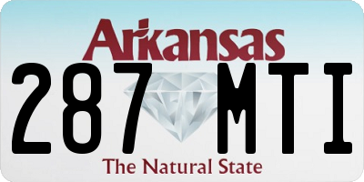 AR license plate 287MTI