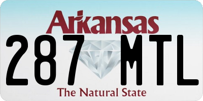 AR license plate 287MTL