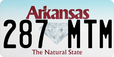 AR license plate 287MTM