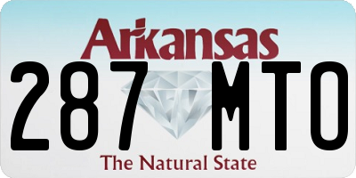 AR license plate 287MTO