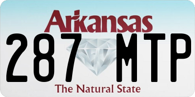 AR license plate 287MTP