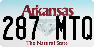 AR license plate 287MTQ