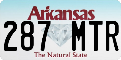 AR license plate 287MTR