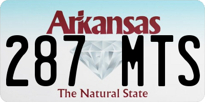 AR license plate 287MTS