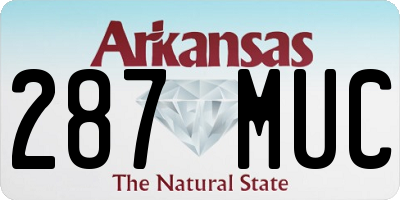 AR license plate 287MUC