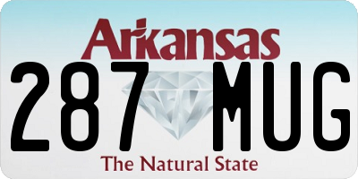 AR license plate 287MUG