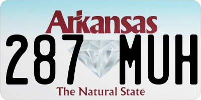 AR license plate 287MUH