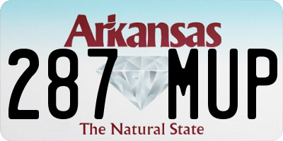 AR license plate 287MUP