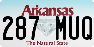 AR license plate 287MUQ
