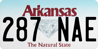 AR license plate 287NAE