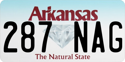 AR license plate 287NAG