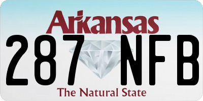 AR license plate 287NFB