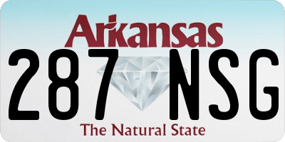 AR license plate 287NSG