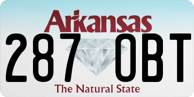 AR license plate 287OBT