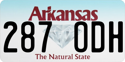 AR license plate 287ODH