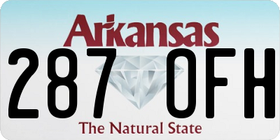 AR license plate 287OFH