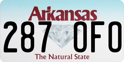 AR license plate 287OFO