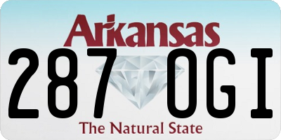 AR license plate 287OGI