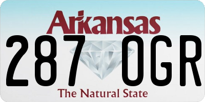 AR license plate 287OGR