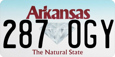 AR license plate 287OGY