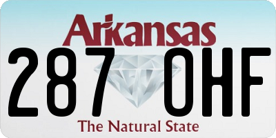 AR license plate 287OHF