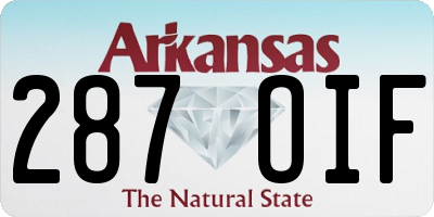AR license plate 287OIF